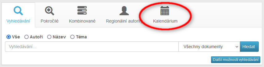 Vyhledání výročí regionálních osobností